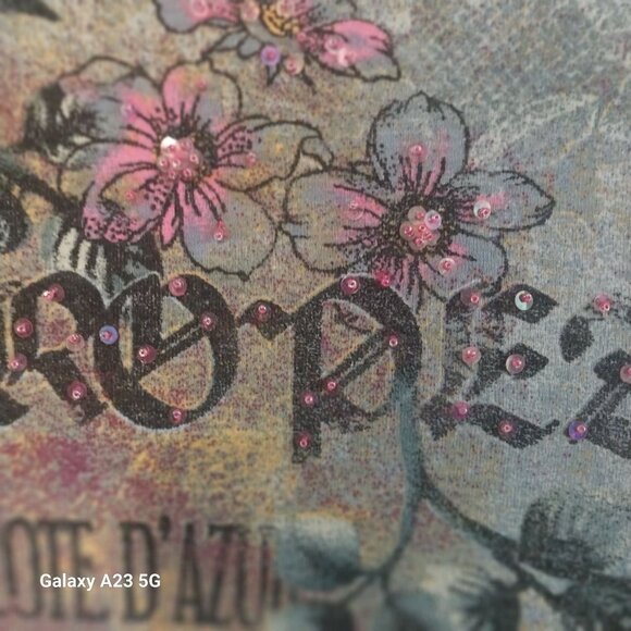 White Stag 3X Womans St. Tropez Graphic Top - 100% Cotton y2 Grandma Artsy - Picture 3 of 6